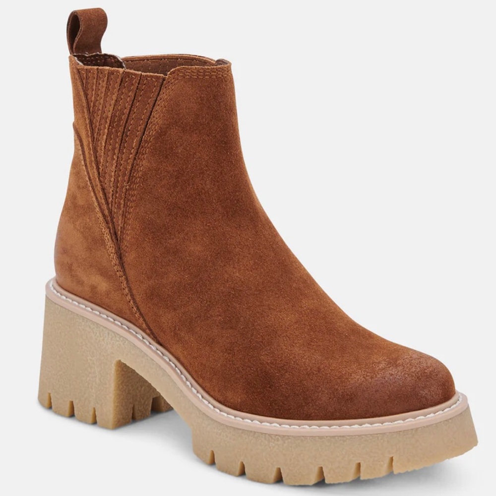 Dolce Vita Chestnut Suede Ankle Boots
